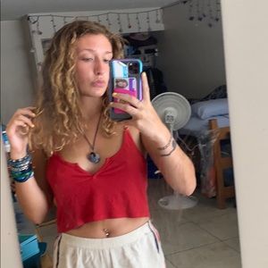 Brandy Melville sexy red tank top